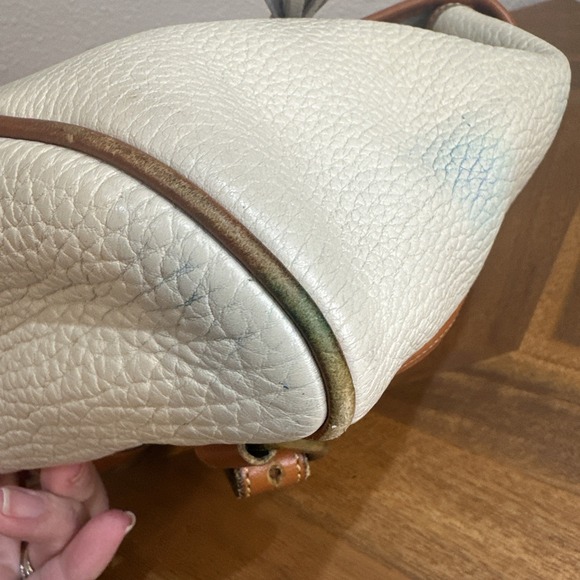 Vtg Dooney & Bourke Cream All Weather Leather Mini Backpack 90s Classic Travel main image 4